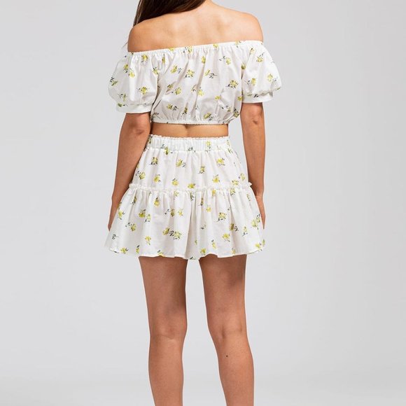 NWT Eberjey off shoulder top and skirt set - Picture 2 of 4